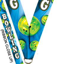 7/8 x 30 in. Bowling Vortex Sateen Neck Ribbon [NKRB-4002]