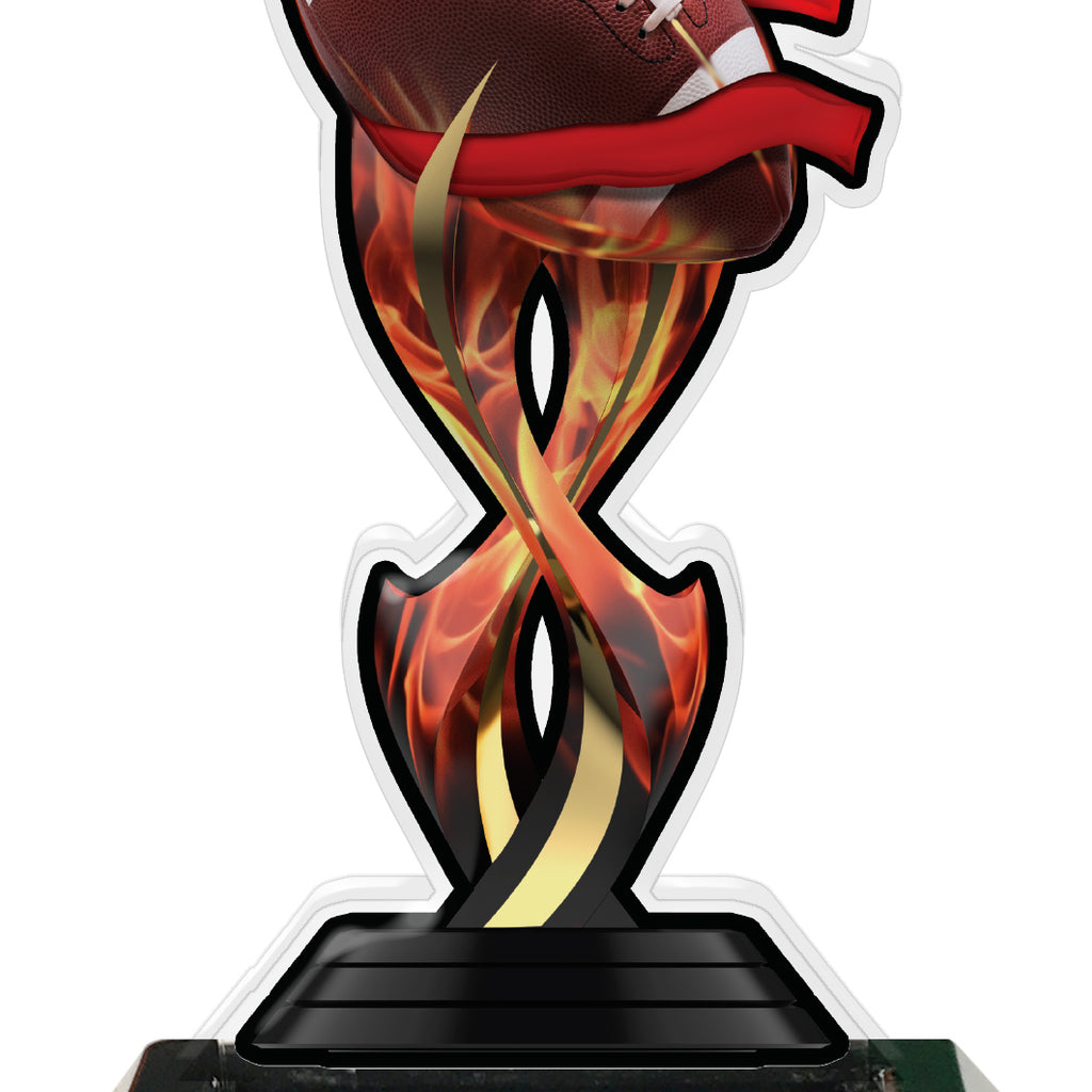 Flag Football Tribal Flames Colorix-T Acrylic Trophies