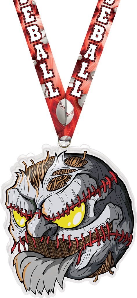 Baseball Zomball Colorix-M Acrylic Medal - 5 inch [MACR5-ZMBL-BS-Q]