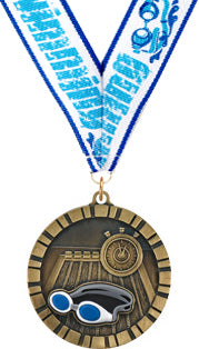 Swim 3D Rubber Graphic Medal [MRFC2-SW]
