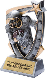 Football 5 Star 3D 6" Resin Trophy [R53D5-FB]