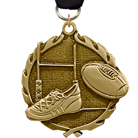 1.75 inch Rugby Wreath Medal [MP18-RGBY-G]