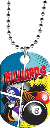 Billiards Monster Dog Tag [DTXL-BL]