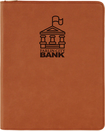 Rawhide Leatherette Portfolio with Zipper [PZPJ912-353]