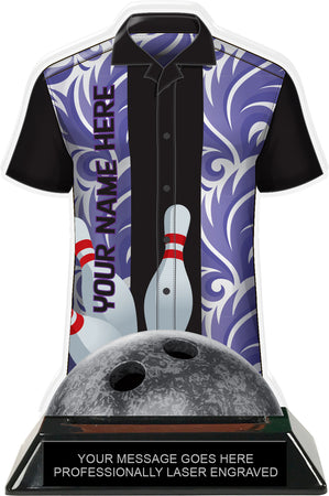 Bowling Shirt Colorix-T Acrylic Trophy- Purple Wave [TACR7-JSY-BW-PRPWV-Q]