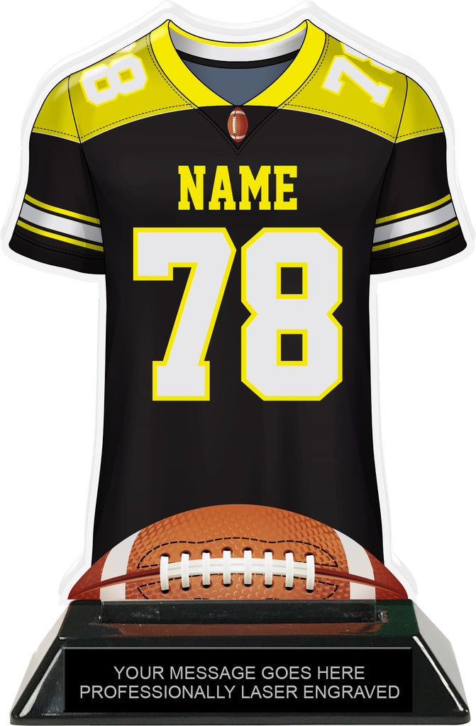 Football Jersey Colorix-T Acrylic Trophy - Yellow [TACR7-JSY-FB-YLW-Q]