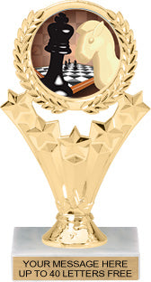 5 Star Wreath Color Insert Trophy [Ti-M499]