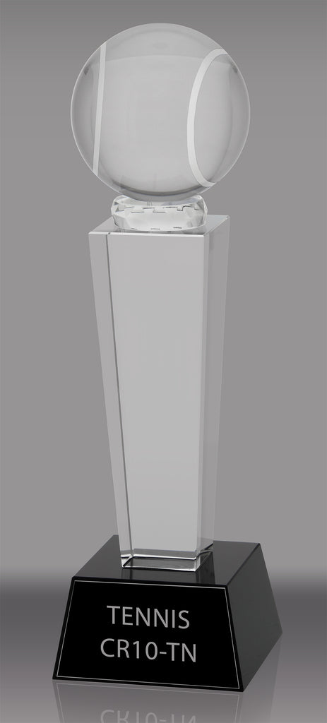 Crystal Tennis Award- 10 inch [CR10-TN-X]