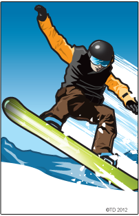 Snowboarding Plaque Insert [BBP-2108]