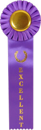 Excellent Single Streamer Rosette Ribbon [R10R1-EXC]