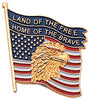Land of the Free Flag Pin [PCM-USA-479]