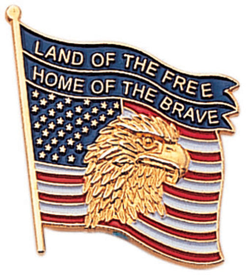 Land of the Free Flag Pin [PCM-USA-479]