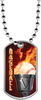 Baseball Flaming Torch Dog Tags [DTFLM-BS-103]