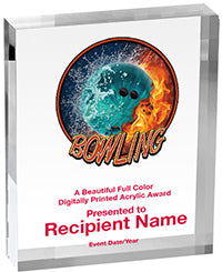 Bowling Vibrix Acrylic Award [ACB45V-BW]