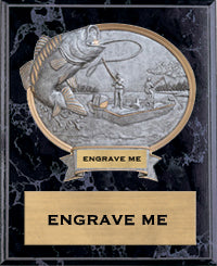 Bass Fishing Sport Legend Oval Plaque [P10SLO8-BF]