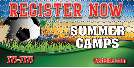 Soccer 4 x 8 Vinyl Banner- Sunset [VB-SC-SNT-48]