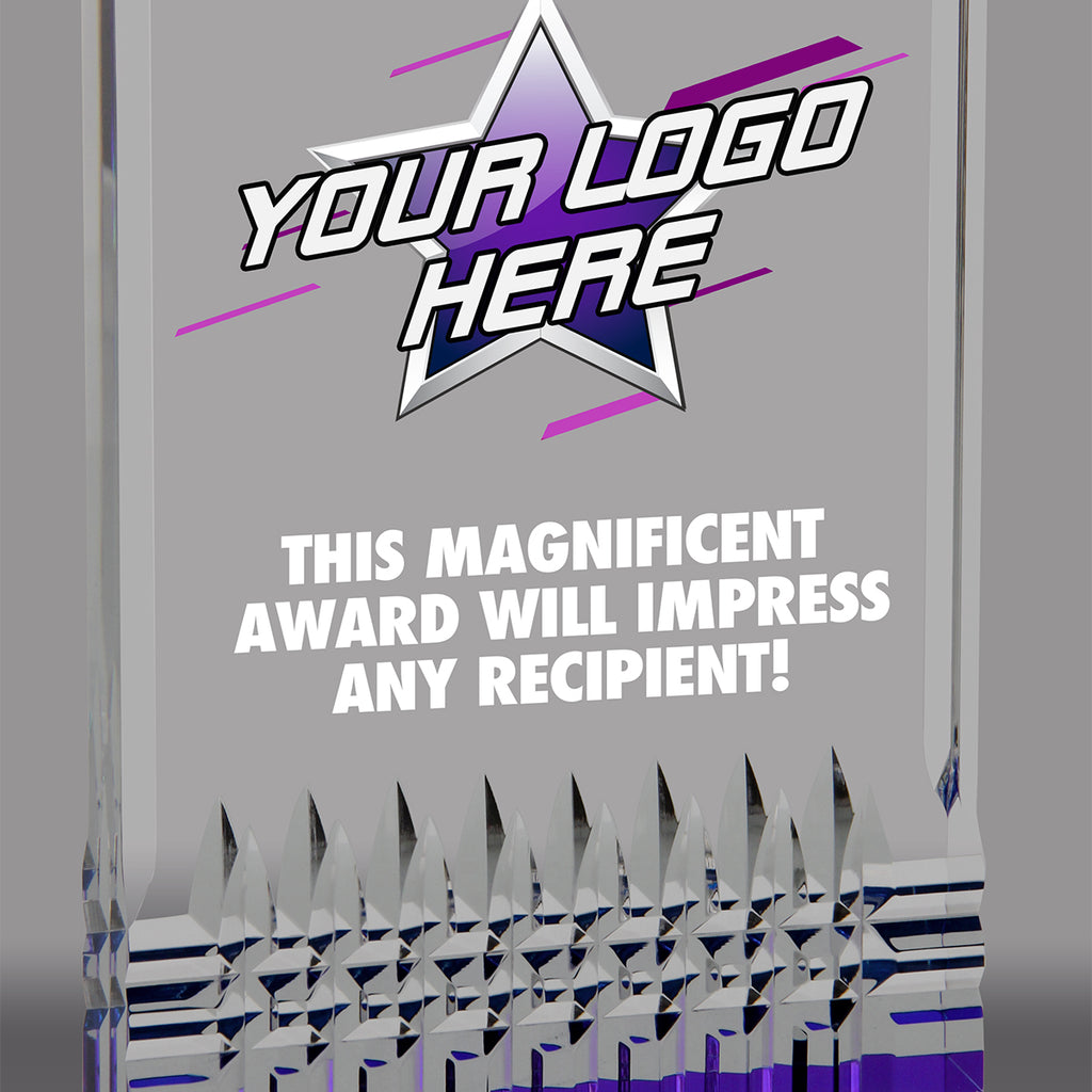 Custom Reflective Base Acrylic Awards (Purple)