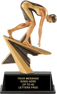 Swimming Female Star Power Resin Trophy - 7" [RSP7-SWF]