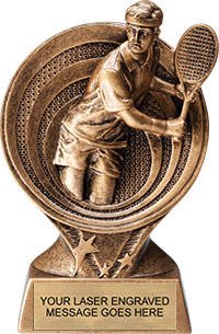 Tennis Male Saturn 6" Resin Trophy [RM26ST-TNM]