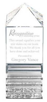 Premium Fluted Pillar Acrylic - 6x3x3 CLEAR [AFP6-CLEAR]