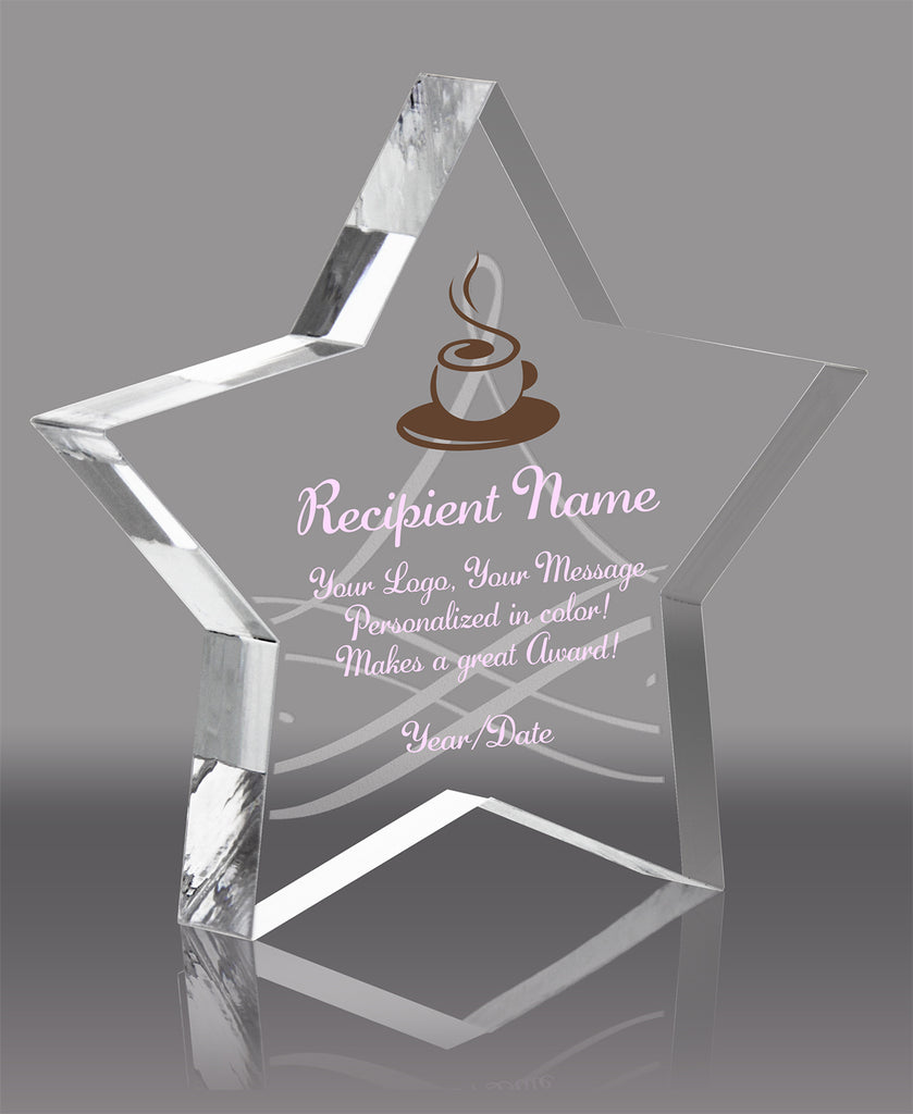 Acrylic Full Color Star Award - 4 inch [A75STR-4-FC-Q]