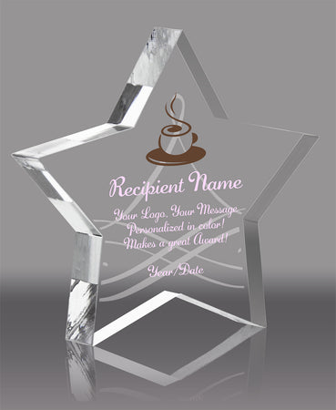 Acrylic Full Color Star Award - 4 inch [A75STR-4-FC-Q]