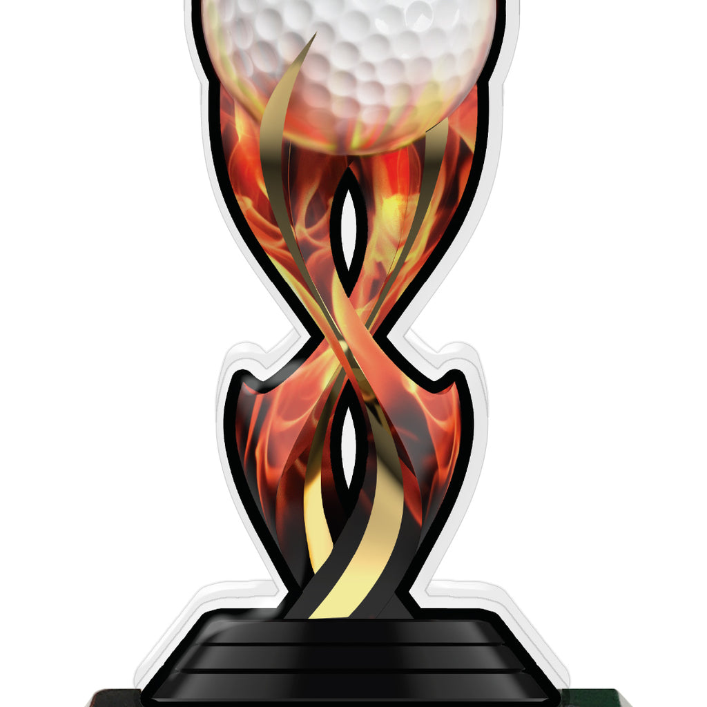 Golf Tribal Flames Colorix-T Acrylic Trophies
