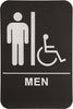ADA 6 x 9 Black/White Mens Accessible Restroom Sign [AJDA-101]
