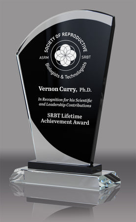 Sail-Shaped Crystal Award - 8 inch [GT2924-8]