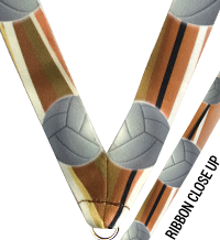 7/8 x 30 in. Volleyball Sublimated Neck Ribbon [NKRB-4061]