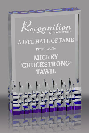 Reflective Base Acrylic Award- Purple 3.5x5 inch [ACRS-3P]