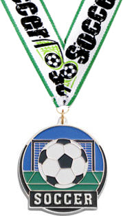 Soccer Enameled Medal [M2EP-SC-S]