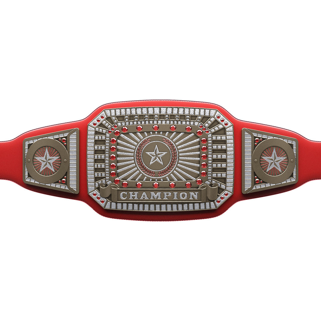 Champion Award Belt - Red & Silver [CAB-52-RED-S]