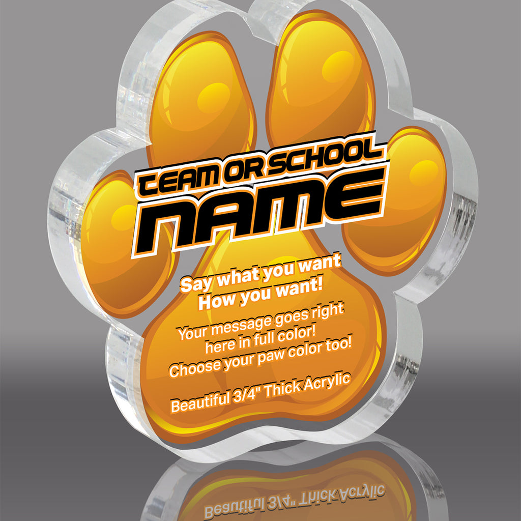 3/4 inch Gold Acrylic ColorPaws