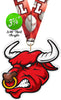 Bull Mascot Colorix-M Acrylic Medal [MACR375-BUL-Q]
