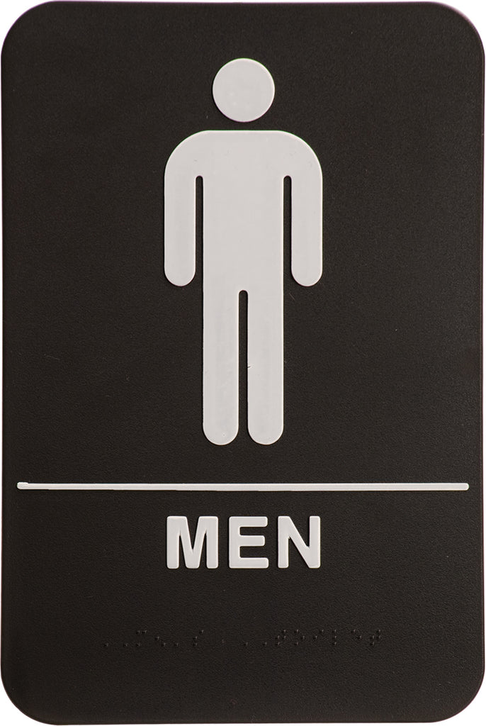 ADA 6 x 9 Black/White Mens Accessible Restroom Sign [AJDA-105]