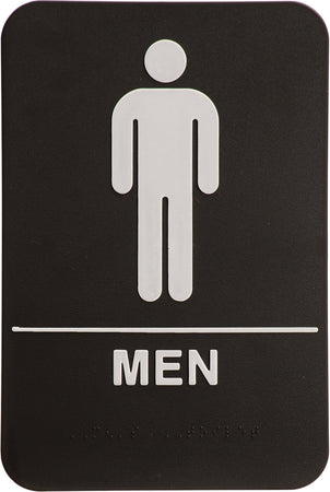 ADA 6 x 9 Black/White Mens Accessible Restroom Sign [AJDA-105]