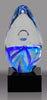 Blue Egg Shaped Art Glass Award 6.5
