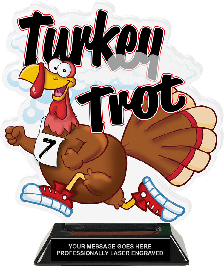 Turkey Trot Cloud Colorix-T Acrylic Trophies