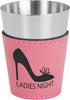 Leatherette Stainless Shot Glass -Pink [JSL-050]