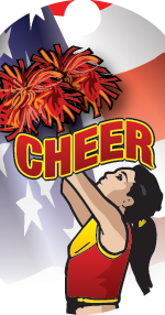 Cheerleading- USA Dog Tag Insert [DT-2492]
