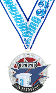 Swimming USA Sport Medal- Silver [M2USA-SW-S]