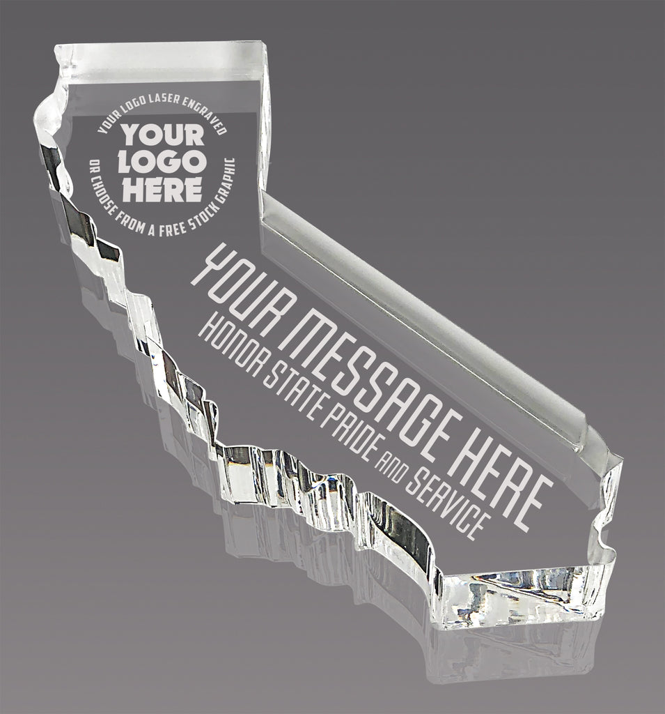 California Paperweight Acrylic Award - 6x3 [ASTT-CA-Q]