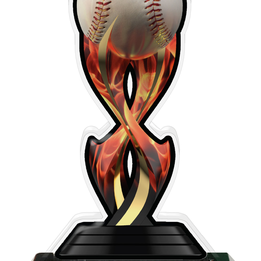 Baseball Tribal Flames Colorix-T Acrylic Trophies