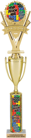 Cup Riser Custom Column & Insert Trophy - 18 inch [TXCPCI18-Z]