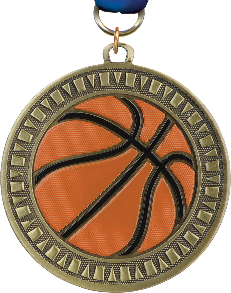 2 3/8" Basketball Velocity Medal [MPVLCT2-BK]