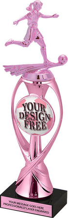 Custom Pink Ribbon Riser Trophy [TXPRR12-P]