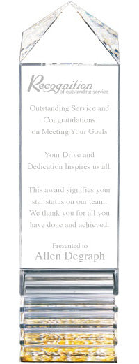 Premium Fluted Pillar Acrylic - 12x3x3 GOLD [AFP12-GLD]