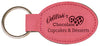 Pink Laserable Leatherette Oval Keychain [KCOV-363]