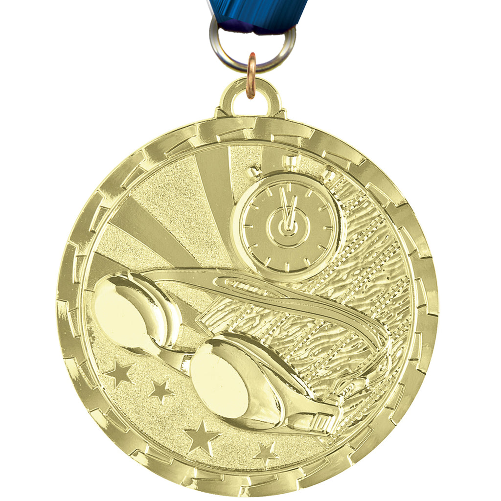 2" Swimming Bright Ray Medals  [MC2S-SW]